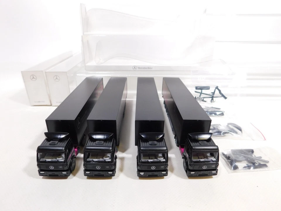 4X Wiking H0 1:87 B 6 600 0061 Sattelzug MB Nutzfahrzeuge Mint Box #CZ86-0,5 - Immagine 4 di 4