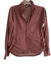 Mountain Khakis Jacket Womens small Apex Jacquard Fleece Full Zip Garnet Red