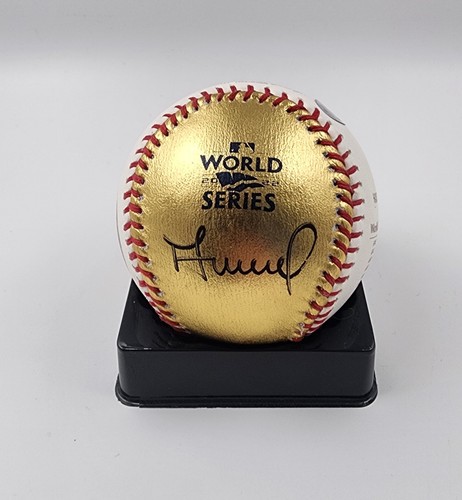 JOSE ALTUVE Signed Rawlings 2022 Ofiicial World Series Baseball Gold Astros 🔥 - Picture 1 of 6