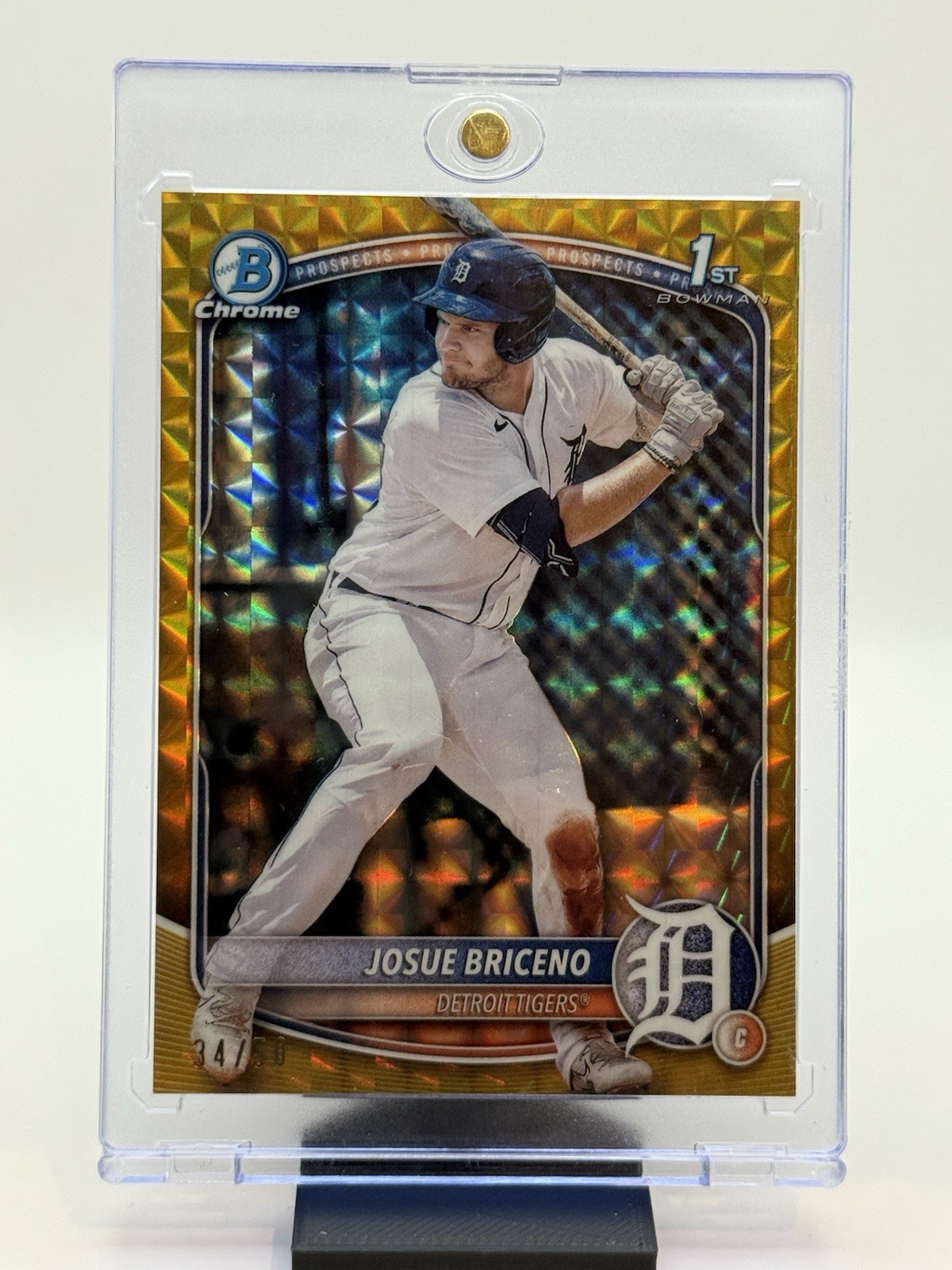 2025 Bowman Chrome Prospects Josue Briceno #BCP-13 Gold Refractor /50 (RC)