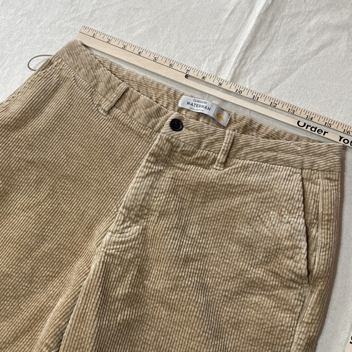 Quicksilver Shorts Uomo 32 Collezione Waterman Y2k Surf Marrone Velluto a coste 9" - Foto 2 di 5