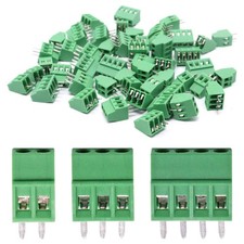 2.54mm Pitch PCB Screw Terminal Block Connector 50 PCS 2P 3P 4P Assortment