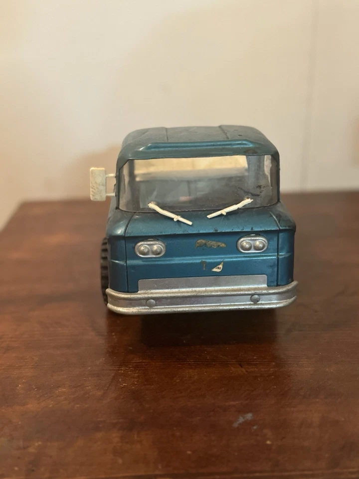 Camioneta de juguete Structo Rampside Corvair Econoline años 60 vintage verde prensada Foto 3 de 4