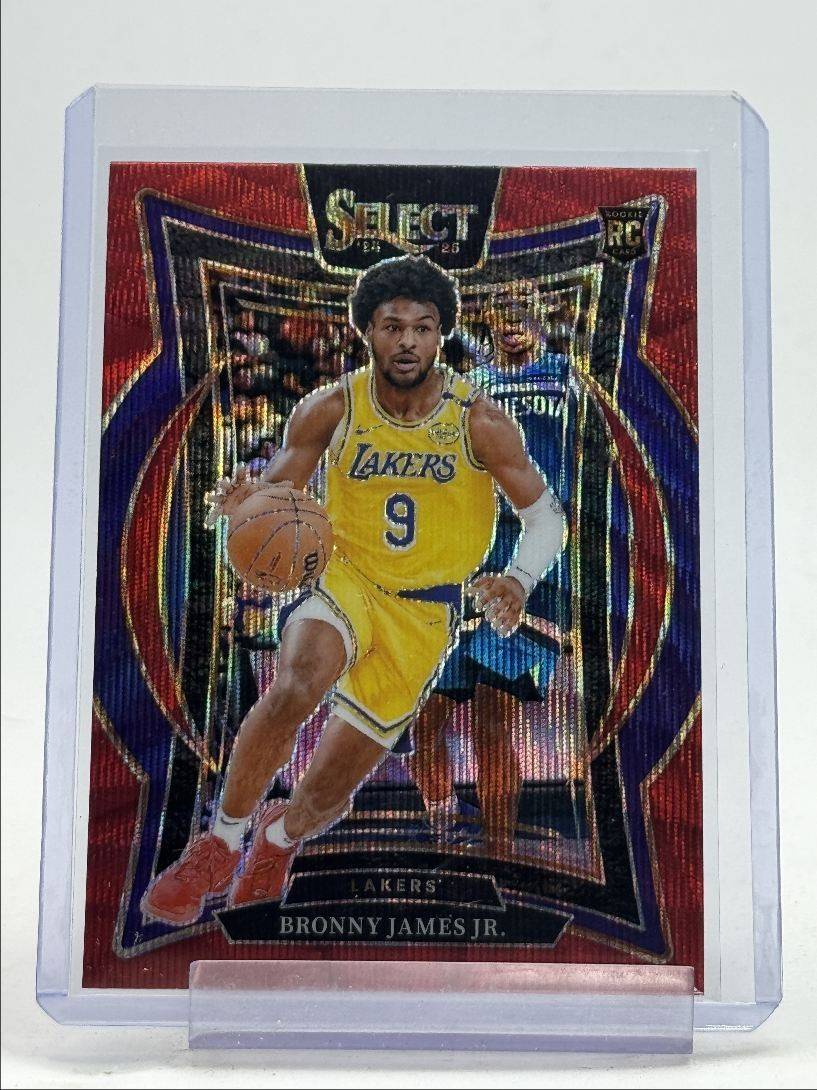 BRONNY JAMES JR. 2024-25 SELECT CONCOURSE ROOKIE RED WAVE PRIZM RC Q0940