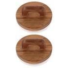  2 Pcs Airtight Storage Jar Lid Glass Wooden Kitchen Canister Replacement