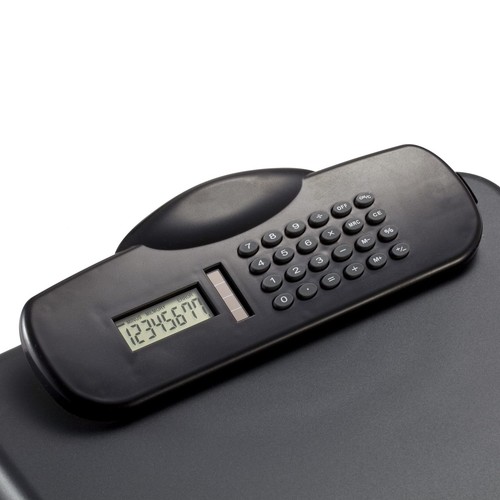Officemate Slim Clipboard Box with Calculator, Charcoal (83306) - Bild 3 von 6