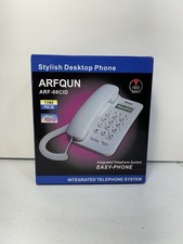 ARFQUN ARF-08CID Small Stylish Desktop Phone White Caller ID