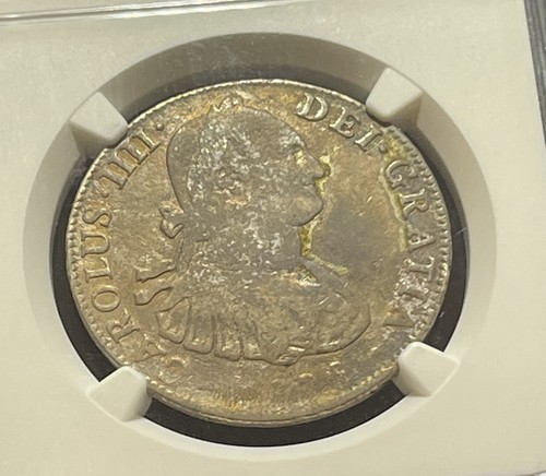 Mexico 1800 Mo 4 Reales Silver Coin: NGC Fine Details - Picture 2 of 4