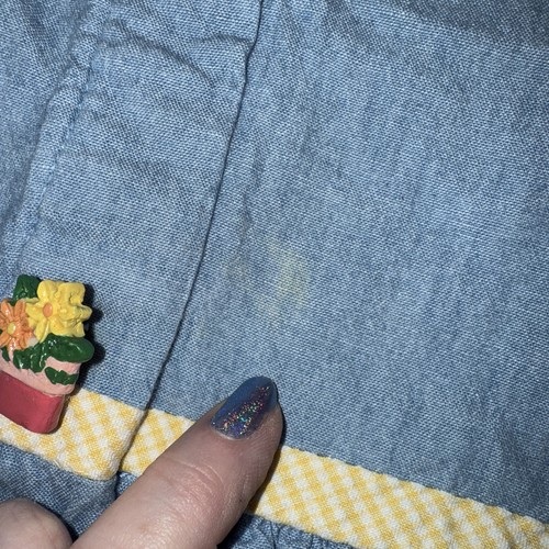 Vestido Jersey EAGLE'S EYE Vintage Años 90 Azul Denim Primavera Jardinería Talla M - Imagen 5 de 5