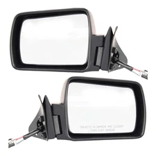Set Of 2 Mirror Manual Remote For 1984-1996 Jeep Cherokee Left Right Paintable