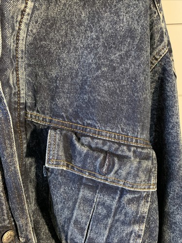 Vintage Levis Jacket Mens Acid Wash Denim Aviator Bomber Large 🔥western - Picture 5 of 18