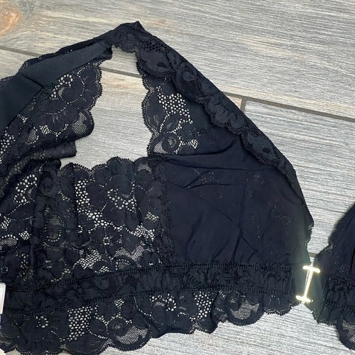 Nuevo con etiquetas $58 Free People X HAH Got Ur Sujetador trasero XL Bralette de encaje negro ajustable - Imagen 6 de 16