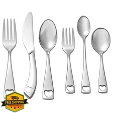 Oneida Little Love 6 Pc Baby Flatware Set, 18/10 Stainless Steel