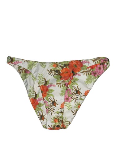 VOLCOM Desert Blooms Bikini Bottoms Sz S White Floral Cheeky Fit Swim Bottoms - Picture 2 of 7