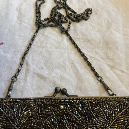 vintage beaded 1940s style evening handbag - Picture 7 of 7