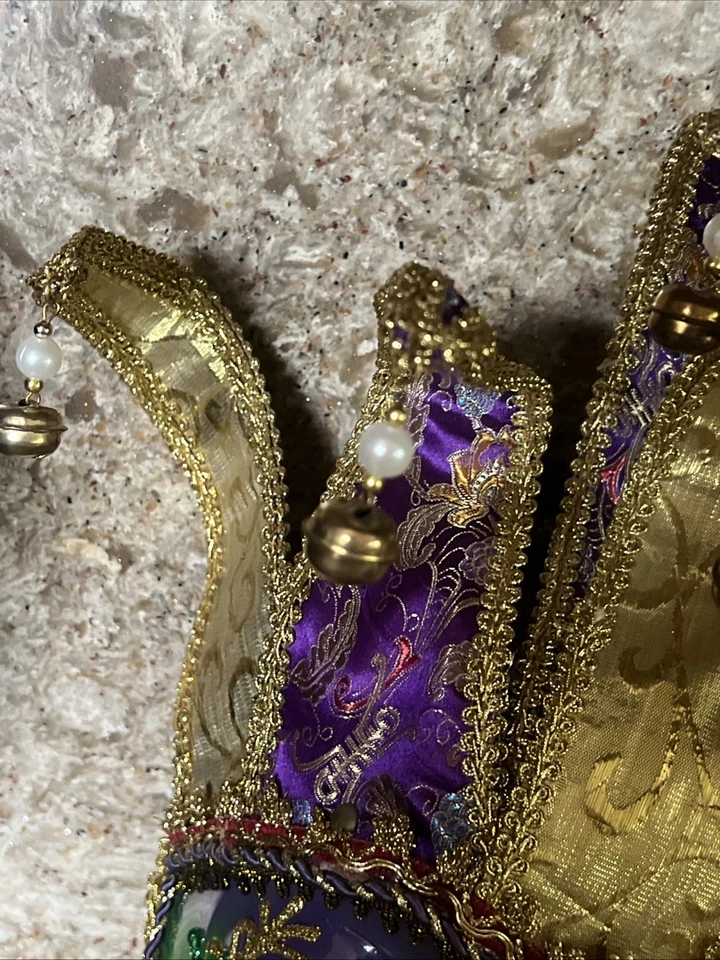 Large Venetian Festival Mardi Gras Masquerade Mask Jester Carnevale - Image 3 of 4