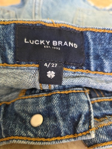 Lucky Brand Womens Distressed Denim Hot Boy Shorts Size 4/27 Beach Rodeo Resort - Imagen 3 de 14