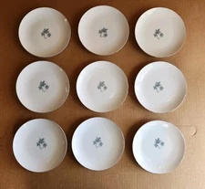 Vintage Set Of 9 ) 6.25" JYOTO Desert Plates Trio 8027 Fine China From Japan 