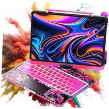 Clear Wireless Keyboard Case for iPad Pro 13 Inch M4 2024 Pro13 M4 Clear Pink