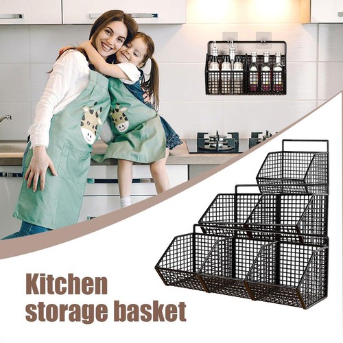 Fruit Vegetable Basket Organizer Bins For Kitchen New Pantry B8K4