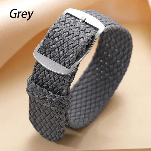 Correa de reloj tejida de nailon 14 mm 16 mm 18 mm 20 mm 22 mm correa de lona para Perlon - Imagen 25 de 36
