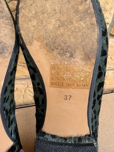 Women’s Diana Ferrari Flats Size 37 AUS 6 Leather Lining Leopard Cheetah Print - Bild 11 von 12
