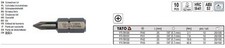 Yato Phillips-Bits 10-tlg. PH0-PH3 X25mm 1/4" S2-Stahl Freie Auswahl