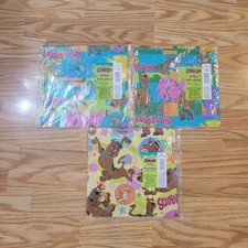 Lot Of 3: NOS Vtg 1999 2000 New Hallmark Scooby Doo Gift Wrap Wrapping Paper