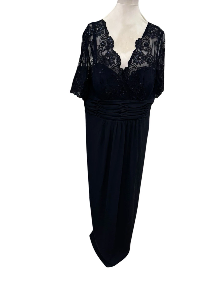 chinese dress ladies JACQUES VERT RASPERRY PINK LACE SHORT SLEEVE SPECIAL OCCASION DRESS SI   Whispers Dress Agency