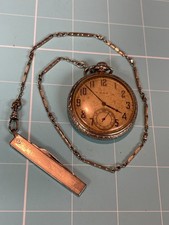Antique 1920's Elgin Tivoli White 14K Gold Filled Pocket Watch