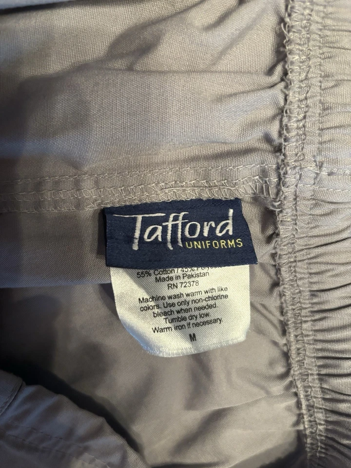 Tafford Uniforms Medical Scrub Pants Unisex Medium Gray Drawstring Closure - Image 2 of 4