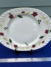 Blue Ridge Pottery large  platter Ring O Roses 16" pie crust, no chips, unsigned