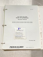 Perkin Elmer PE LC-135 LC-235 Diode Array Detector - Instructions Manual / Guide