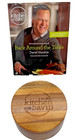 David Venable Back Around the Table Cookbook + Wood Salt Box Set QVC Kitchen