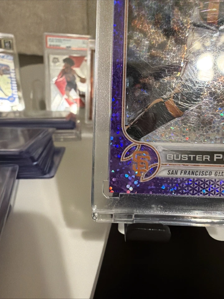 2022 Topps Chrome - Buster Posey #95 Purple Speckle Refractor /299 - Image 4 of 4