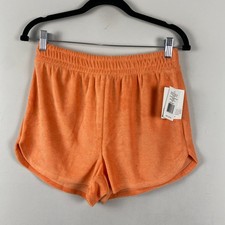 Beyond Yoga Tropez Terry Cloth Orange Sweat Shorts Size Small