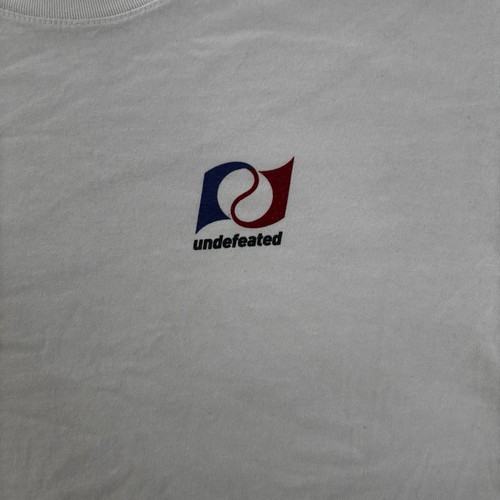 Undefeated Logo Short Sleeve Tee Blanks Logo Official Brand White Retro Medium - Picture 2 of 9