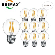 BRIMAX 10Pack G16.5 Led Light E12 E26 Candela...