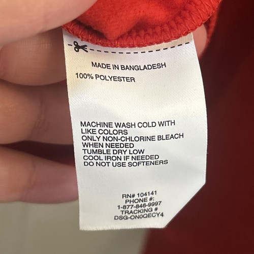 NWT DSG Youth Boys Kids Tricot Long Sleeve Hoodie Red Size XL - Picture 7 of 16