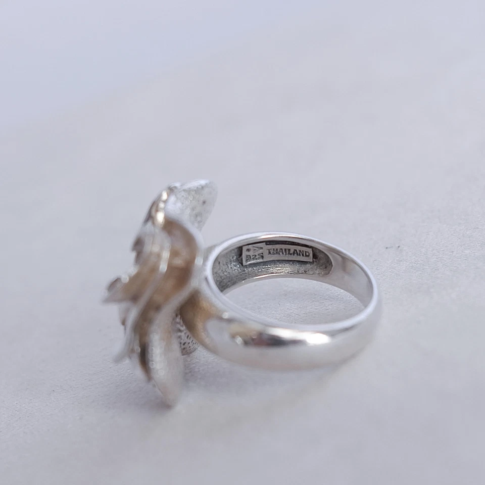 Silpada Flower Cluster Modernist Sterling Silver Ring Size 9 Cocktail Retired - Image 3 of 4