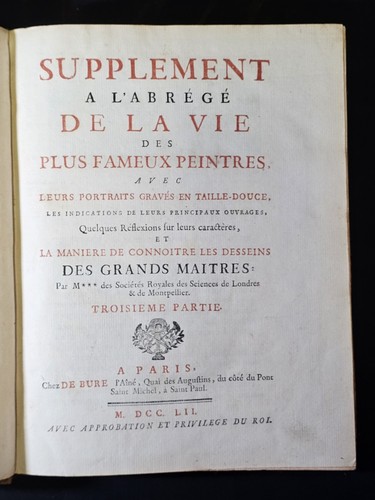 1745-62 4to ENGRAVINGS Abregé de la vie des plus fameux peintres FAMOUS PAINTERS - Imagen 16 de 22