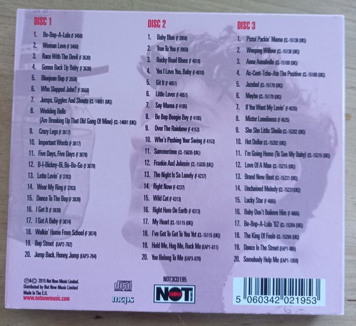 GENE VINCENT The Single Collection TRIPLE CD Digipak FRANCE 2015 NOT3CD195 - Imagen 3 de 3