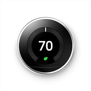 Google Nest Learning Thermostat Programmable Smart 3rd T3019US - Polished Steel - Picture 1 of 4