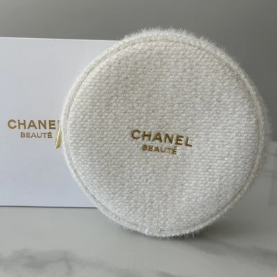 CHANEL Beaute Cosmetic Makeup Round Pouch GWP (New With Box) 16x16cm 2024 - image 1 of 4