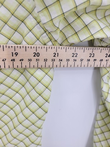 Guess Shirt Mens Large Yellow Plaid Long Sleeve Button Up Y2K Retro Hipster 90s - Picture 6 of 9