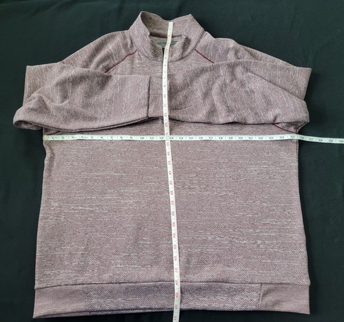 Greg Norman 1/4 Zip Sweatshirt Sweater Maroon XL Warm - Picture 8 of 11