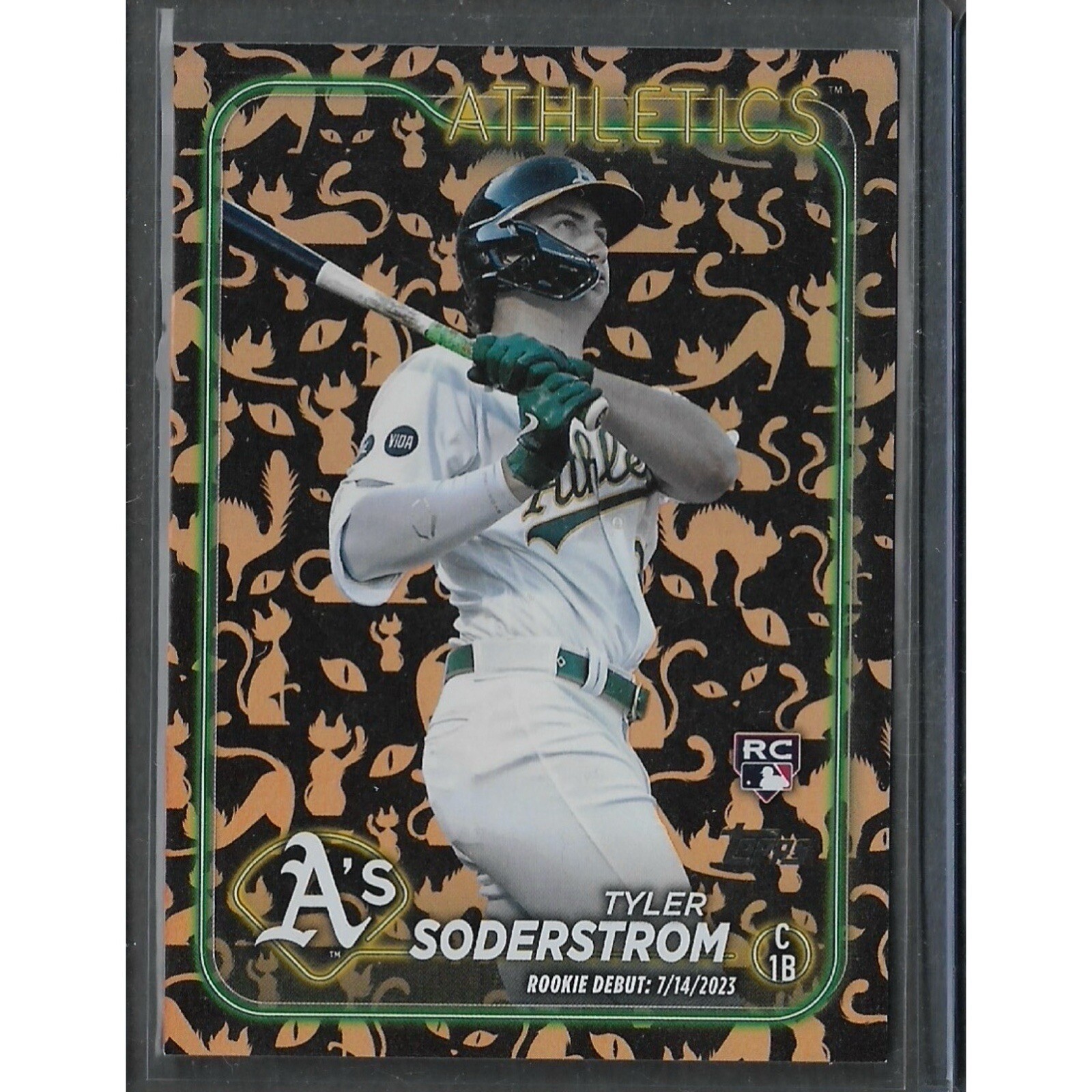 TYLER SODERSTROM 2024 Topps Update RC Black Cat /10 Athletics #US116 Debut