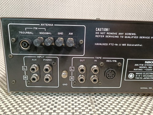 Nikko NR-319 AM/FM Stereo Receiver Radio Verstärker Amplifier - Picture 12 of 14