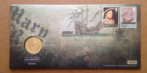 Mary Rose 500th Anniversary £2 Coin Cover - 2011