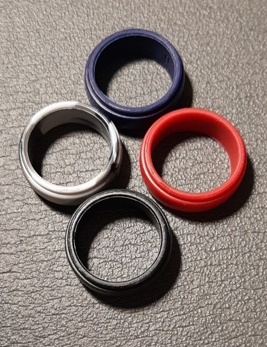 Silicone Ring Men, Step Edge Rubber Wedding Band, 9mm Wide, 2.5mm Thick Size 9 - Picture 2 of 12